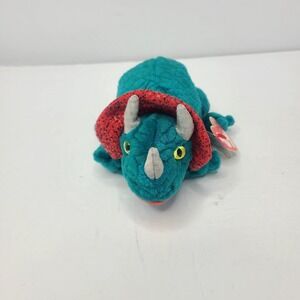 TY Beanie Baby Triceratops Hornsly Dinosaur Dino Bean Bag Plush Stuffed Toy 2000